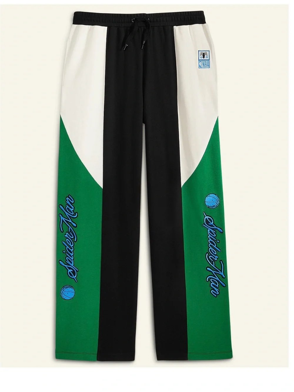 Marvel Spider-Man NBA Track Pants NWT Black Green Y2K Oversized XL